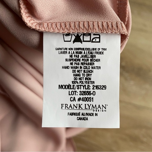 NWT Frank Lyman Design Layered woven top dark blush Style# 216329 made in Canada - Picture 6 of 7
